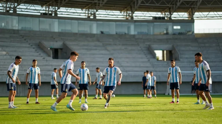 Argentínska landsliðið með Lionel Messi býr sig undir vörn heimsmeistaratitilsins 2026