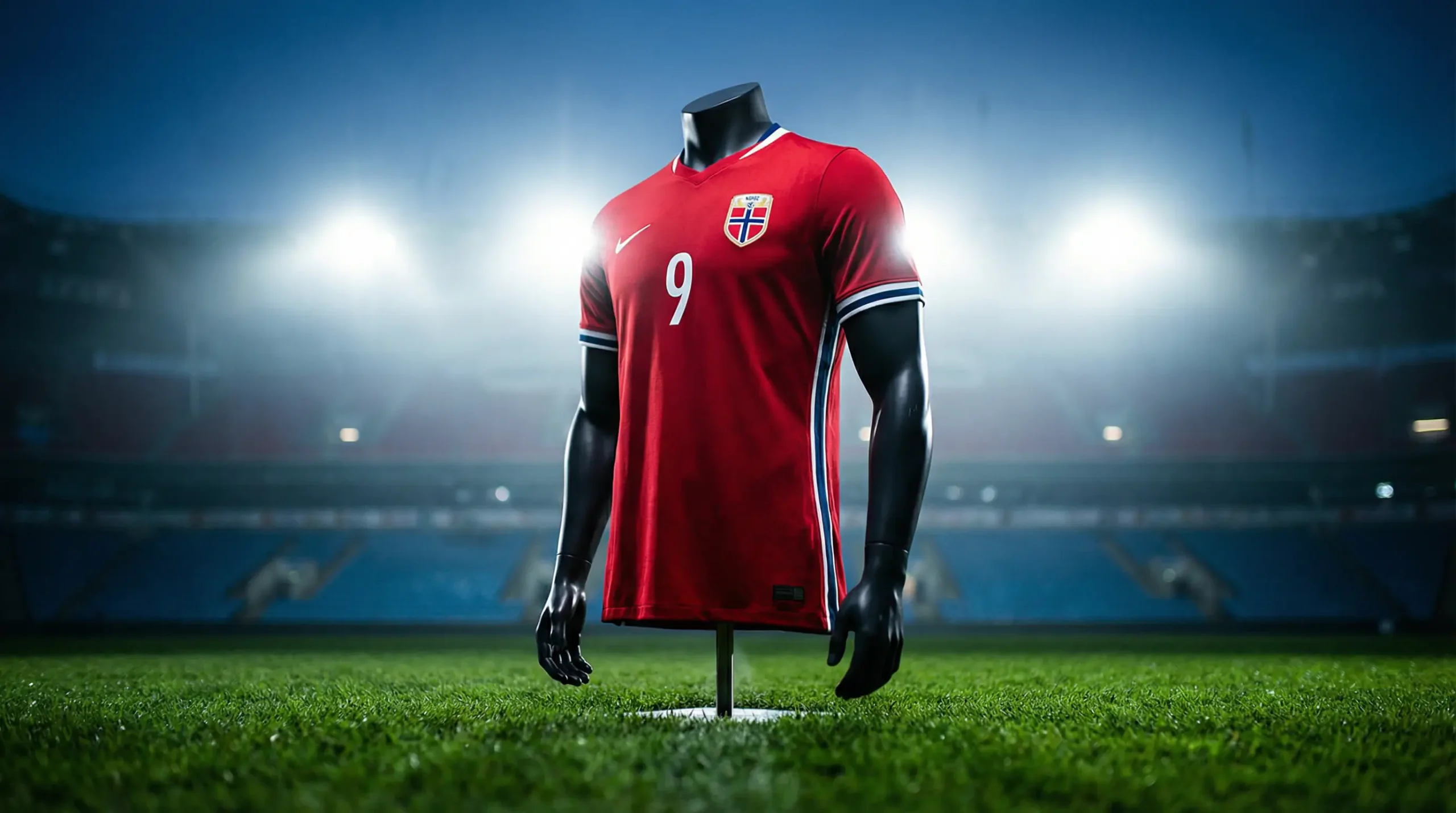 Erling Haaland í landsleik með Noregi fyrir HM 2026