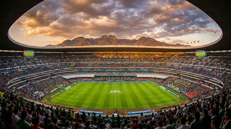 Estadio Azteca í Mexíkóborg þar sem opnunarleikur HM 2026 verður spilaður